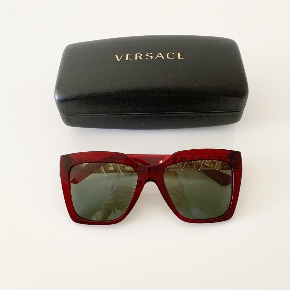 Versace Red Sunglasses - Picture 6 of 13